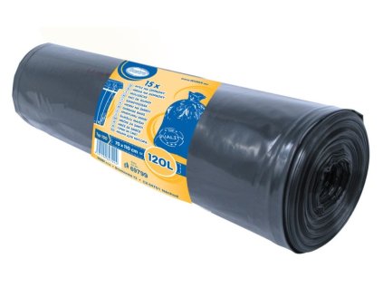 Pytel na odpadky (LDPE) extra-silný 80 µm černý 70 x 110 cm 120L [15 ks]