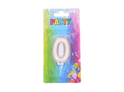 Párty svíčka 0 - Zlatá