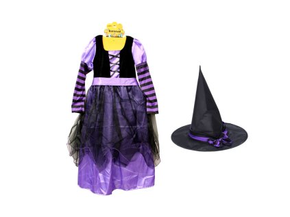 Set karneval - čarodějnice fialová