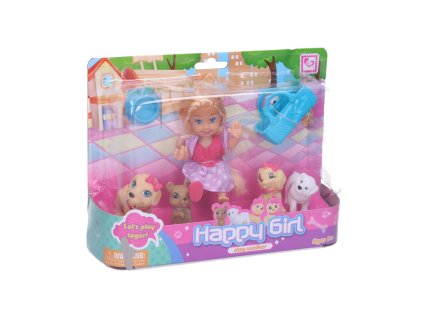 Panenka s pejsky 11 cm