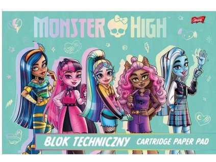 Kreslicí karton Monster High 10 listů, 190 g, formát A4