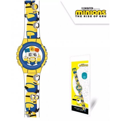 Digitální hodinky Mimoni žluté
