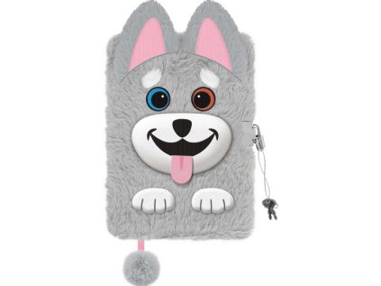 Památník/zápisník s visacím zámkem A5/96 listů HUSKY, linkovaný