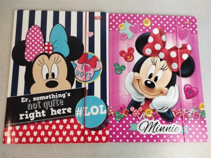 Desky tříklopé MINNIE A4 na spisy výkresy s gumou