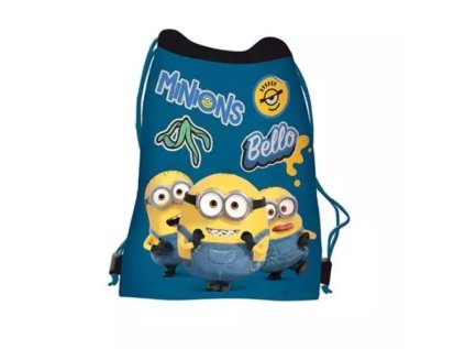 Sáček na přezůvky/batůžek Mimoni, rozměry: 43 x 32 cm