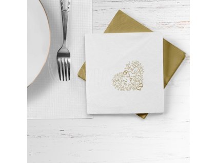 Ubrousek 2vrstvý Svatba 33 x 33 cm [50 ks]