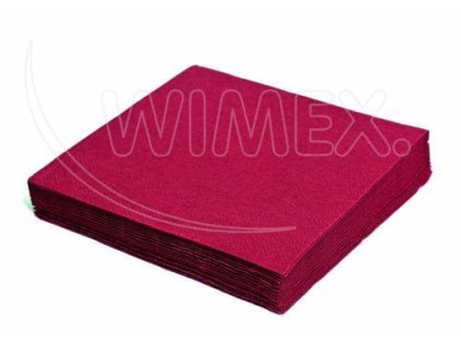 Ubrousek (PAP FSC Mix) 3vrstvý bordový 33 x 33 cm [20 ks]