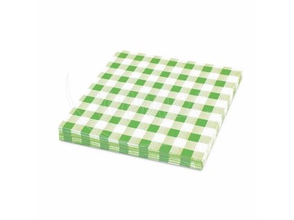 Ubrousek 1vrstvý Karo zelený 33 x 33 cm [100 ks