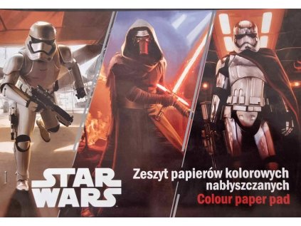 Barevné papíry STAR WARS A4 lesklé, 10 ks