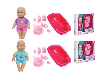 Miminko čurající s vaničkou 31 cm