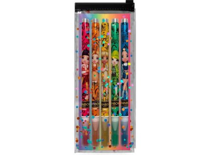 Třpytivé vonné gelové pero Rainbow High - sada 5 ks