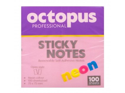 Bločky samolepicí 100 listů, neonové magenta