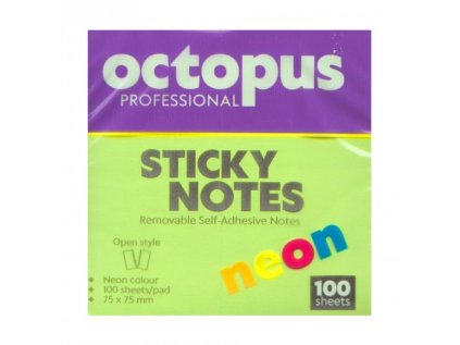 Bločky samolepicí 100 listů, neonové zelené