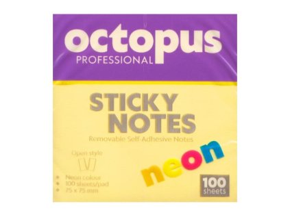 Bločky samolepicí 100 listů, neonové oranžové