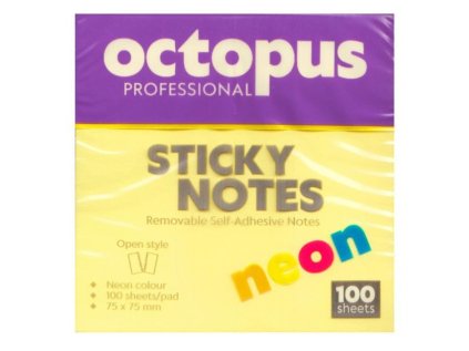 Bločky samolepicí 100 listů, neonové žluté