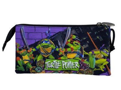 Pouzdro trojité Želvy Ninja, Rozměry: 22 x 12 x 4 cm