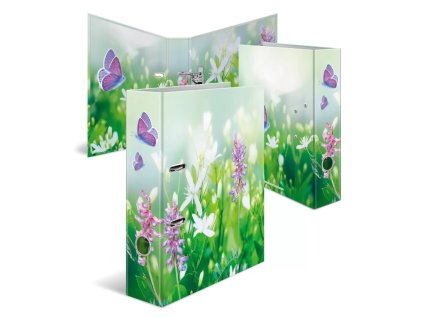 Designový pákový pořadač A4 7cm karton motiv - Divoké kvítí