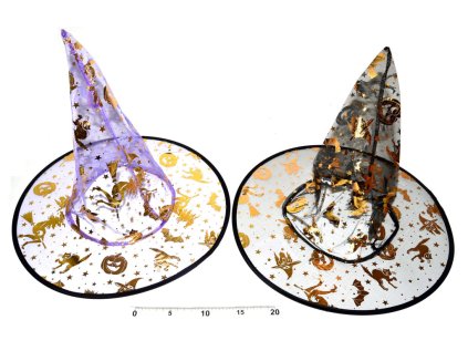 Klobouk čarodějnický 35x39 cm