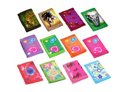 Peněženka textilní, mix barev