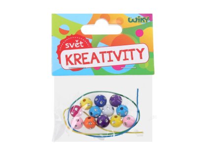 Barevné korálky s provázkem