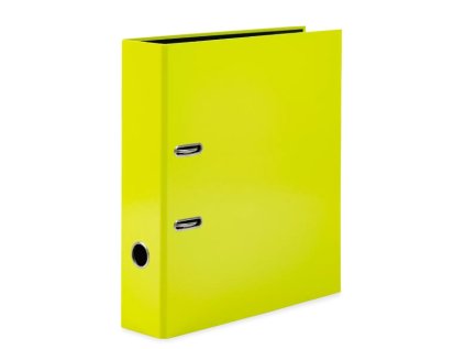 Pákový pořadač A4 7cm karton, barva - neonově žlutá