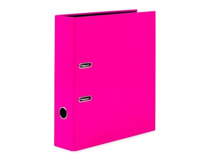 Pákový pořadač A4 7cm karton, barva - neonově růžová