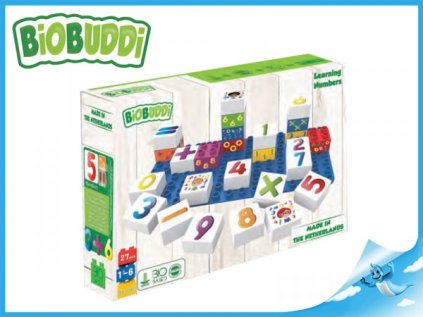 Stavebnice BiOBUDDi Learning Numbers Young Ones číslice 26ks +1ks plast