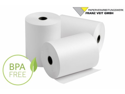 Termokotouček 80mm šíře, 80mm průměr, 12mm dutinka,48g,5ks/bal, 79m návin