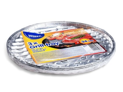 Tác na gril (ALU) kulatý O34cm [3 ks]