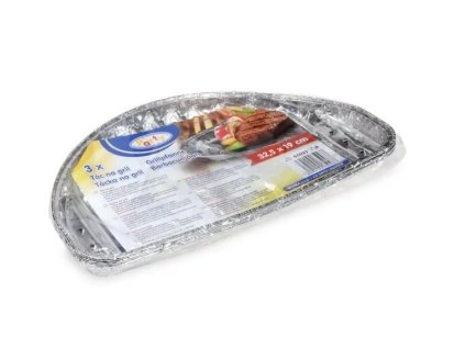 Tác na gril (ALU) půlkulatý 32,5 x 19 cm [3 ks]