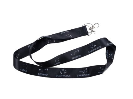Klíčenka na krk s kovovou karabinkou - Zodiac