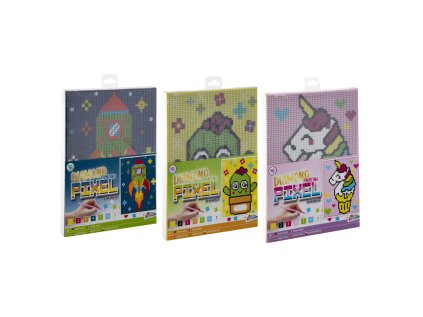 Malování na plátno 20x15cm barevnými kamínky podle čísel 3druhy v sáčku