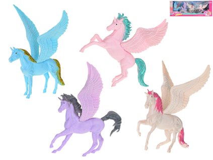 Jednorožec 11 cm 4 barvy, 4 ks v krabičce