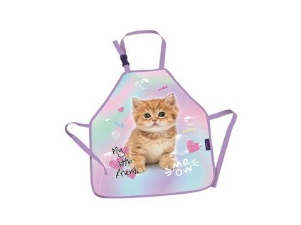 Dětská zástěra - Pastel Kitty, rozměry 41,5 x 49 cm