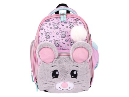 Školní batoh - Bambino Myška, 1-3.třída, plyšová myška