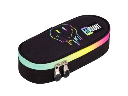 Penál oválný Smiley Faces, rozměry: 230 x 105 x 55 mm