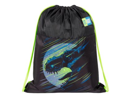 Sáček na přezůvky a cvičební úbor St.RIGHT - Dinosaurus, rozměry 34 x 43 cm