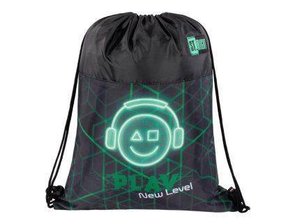 Sáček na přezůvky/batůžek Play New Level, rozměry: 43 x 32 cm