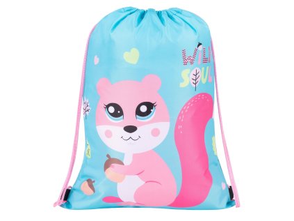 Sáček na přezůvky/batůžek Veverka, rozměry: 43 x 32 cm