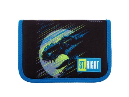 Penál jednopatrový St.RIGHT - Dinosaurus, PC03, rozměry: 20,5 x 14 x 3,5 cm