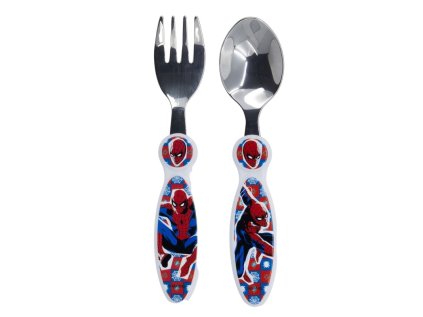 Sada 2 ks kovových příborů Spiderman