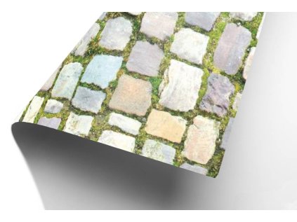 Barevný karton s potiskem Kameny s trávou, formát B2 250gr/m2