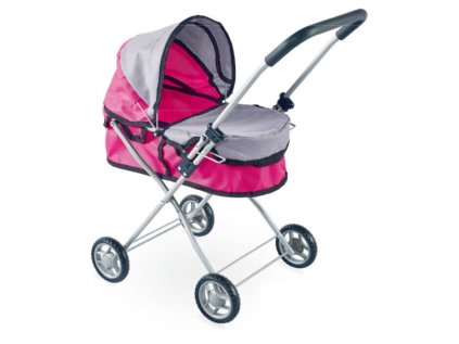 Kočárek pro panenku hluboký skládací 43x34x65 cm