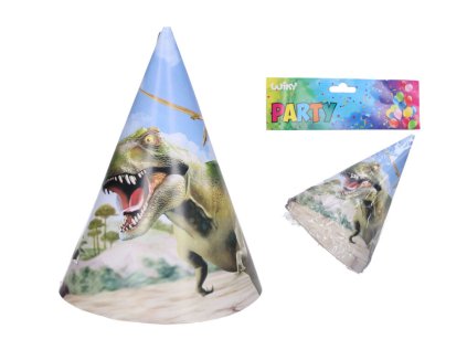 Párty kloboučky DINO 15 cm, 6 ks