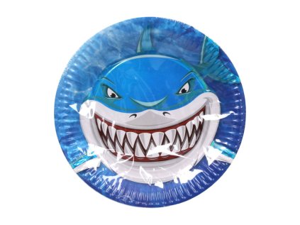 Párty talíře ŽRALOK 23 cm, 6 ks