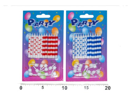 Svíčky 12ks + stojánky