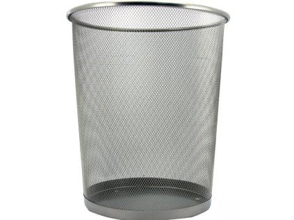 Koš drátěný na odpadky stříbrný, výška 28 cm