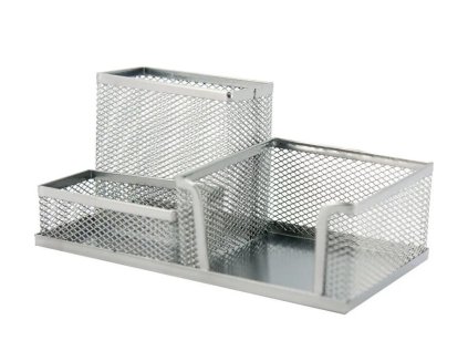 Drátěný stojan/organizér 3-dílný, stříbrný