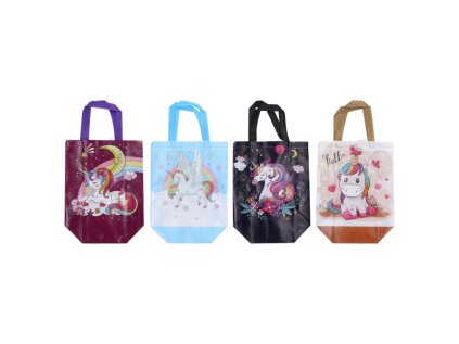 Dárková taška XS 22x23x11 cm Jednorožec - netkaná textílie