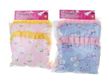 Peřinka 35cm, polštář 23cm pro panenky do postýlky/kočárku - mix barev